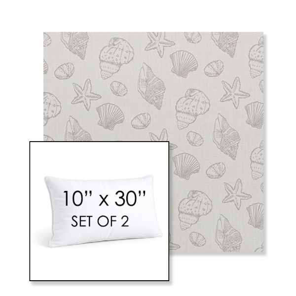 Picture of Nantucket Fossil | Set of 2 | 10" X 30" Sunbrella Outdoor Throw Pillows with Premium Inserts