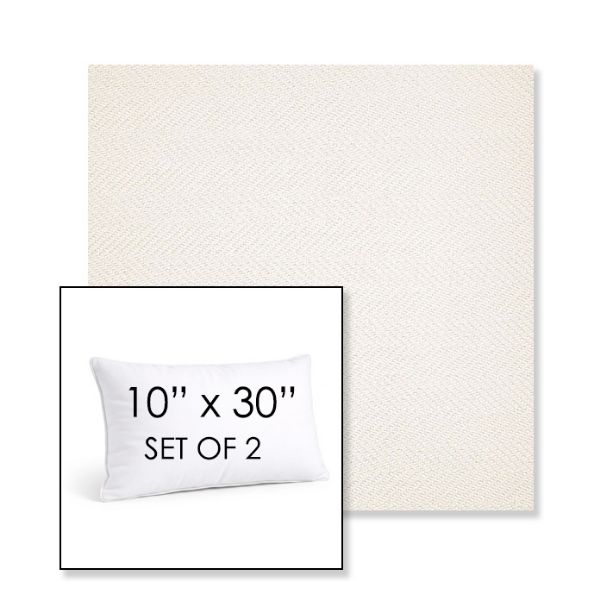 Picture of Posh Snow | Set of 2 | 10" X 30" Sunbrella Outdoor Throw Pillows with Premium Inserts