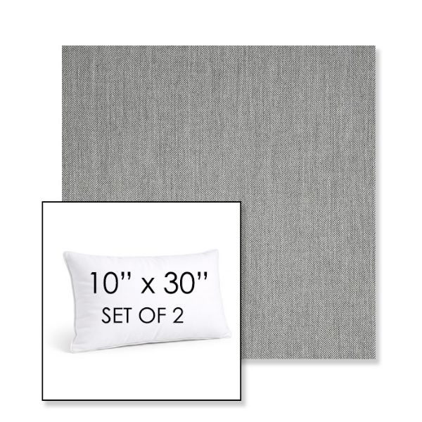 Picture of Switch Silver | Set of 2 | 10" X 30" Sunbrella Outdoor Throw Pillows with Premium Inserts