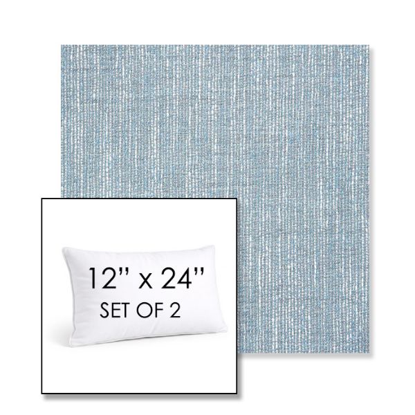 Picture of Adena Celeste | Set of 2 | 12" X 24" Sunbrella Outdoor Throw Pillows with Premium Inserts