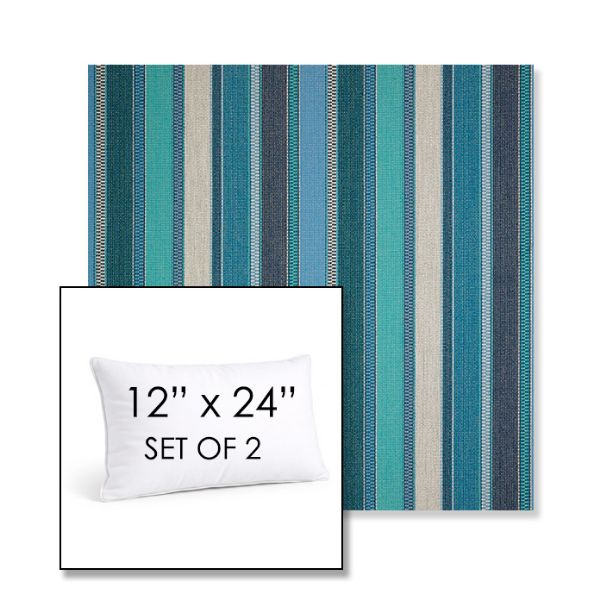 Picture of Ascend Oasis | Set of 2 | 12" X 24" Sunbrella Outdoor Throw Pillows with Premium Inserts
