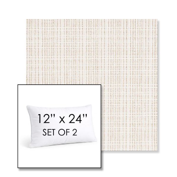 Picture of Benson Sand | Set of 2 | 12" X 24" Sunbrella Outdoor Throw Pillows with Premium Inserts