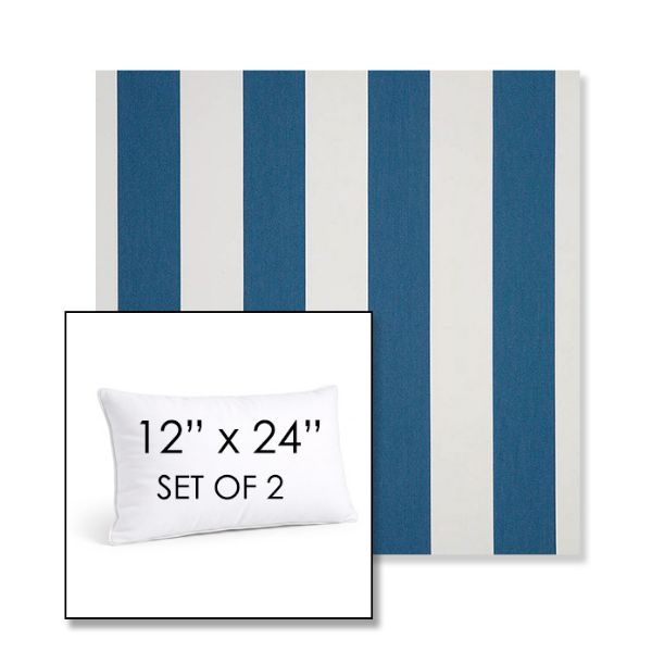 Picture of Cabana Regatta | Set of 2 | 12" X 24" Sunbrella Outdoor Throw Pillows with Premium Inserts