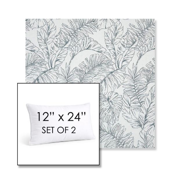 Picture of Calm Laurel | Set of 2 | 12" X 24" Sunbrella Outdoor Throw Pillows with Premium Inserts