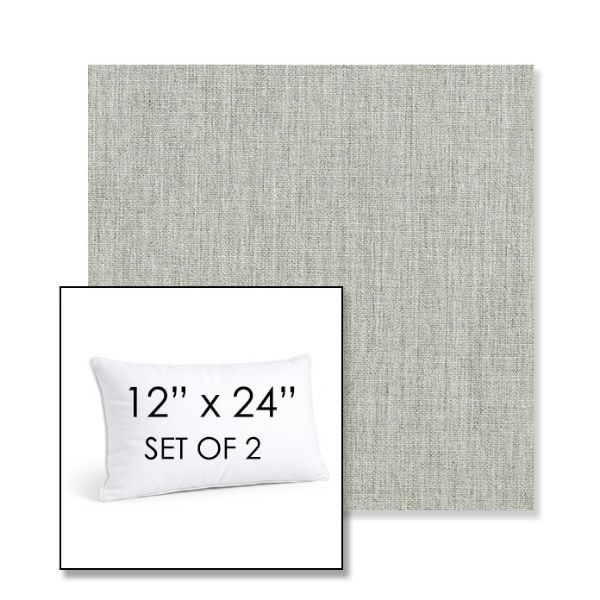 Picture of Canvas Granite | Set of 2 | 12" X 24" Sunbrella Outdoor Throw Pillows with Premium Inserts