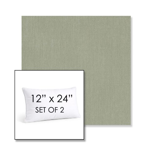 Picture of Canvas Seasalt | Set of 2 | 12" X 24" Sunbrella Outdoor Throw Pillows with Premium Inserts