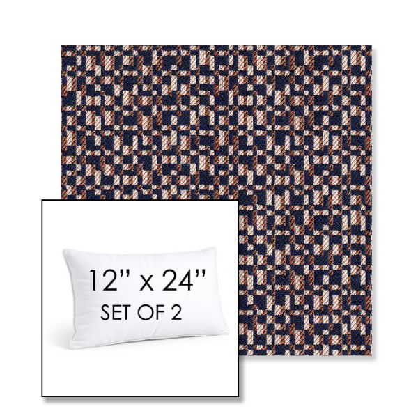 Picture of Carat Azurite | Set of 2 | 12" X 24" Sunbrella Outdoor Throw Pillows with Premium Inserts