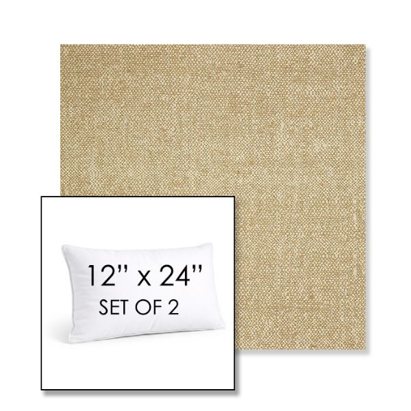 Picture of Chartres Hemp | Set of 2 | 12" X 24" Sunbrella Outdoor Throw Pillows with Premium Inserts
