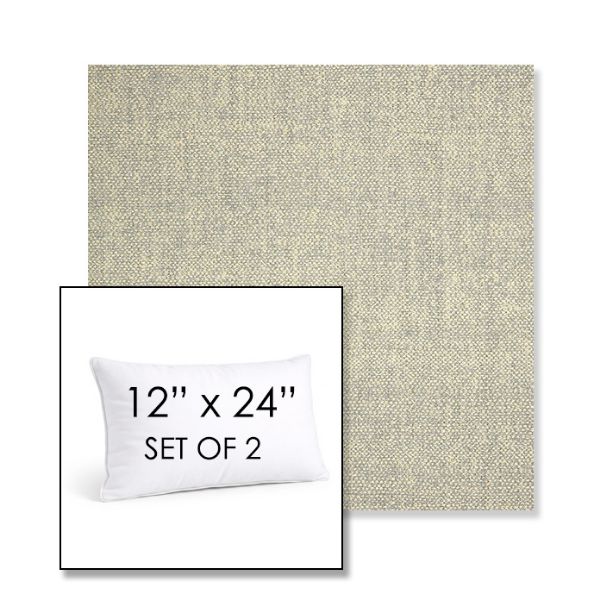 Picture of Chartres Pebble | Set of 2 | 12" X 24" Sunbrella Outdoor Throw Pillows with Premium Inserts