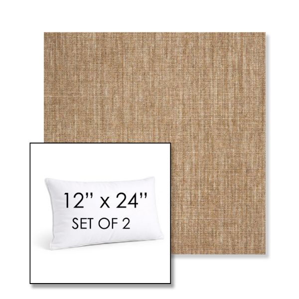 Picture of Crush Camel | Set of 2 | 12" X 24" Sunbrella Outdoor Throw Pillows with Premium Inserts