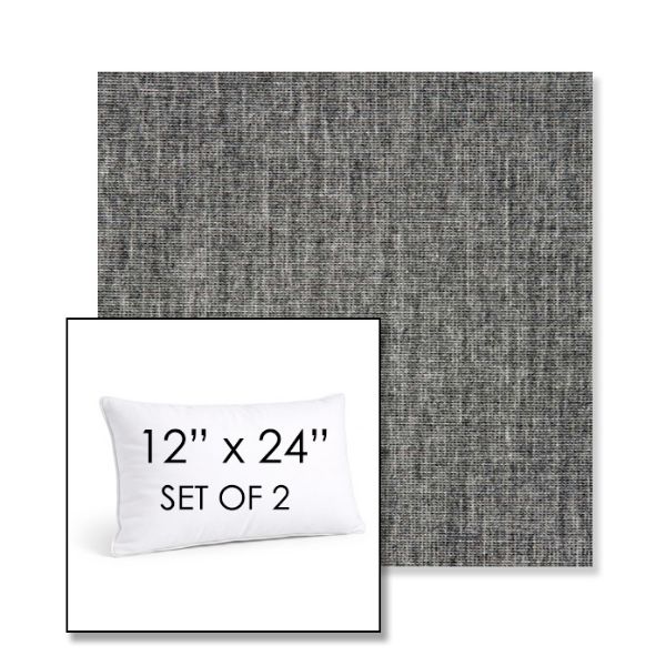 Picture of Crush Pewter | Set of 2 | 12" X 24" Sunbrella Outdoor Throw Pillows with Premium Inserts