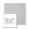 Picture of Detail Denim | Set of 2 | 12" X 24" Sunbrella Outdoor Throw Pillows with Premium Inserts