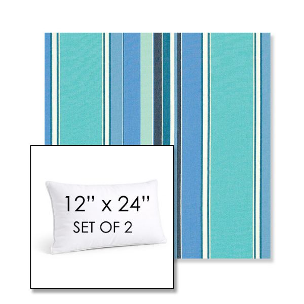 Picture of Dolce Oasis | Set of 2 | 12" X 24" Sunbrella Outdoor Throw Pillows with Premium Inserts