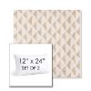 Picture of Etched Angles Cognac | Set of 2 | 12" X 24" Sunbrella Outdoor Throw Pillows with Premium Inserts