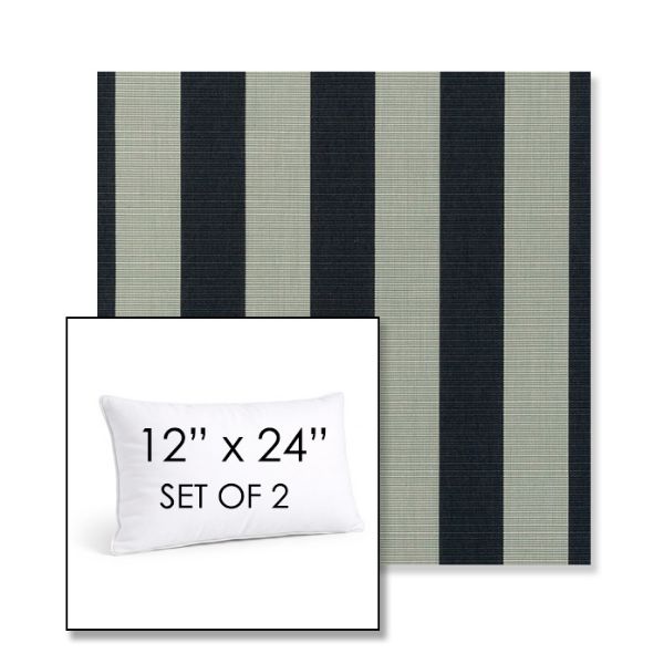 Picture of Expressive Mist | Set of 2 | 12" X 24" Sunbrella Outdoor Throw Pillows with Premium Inserts