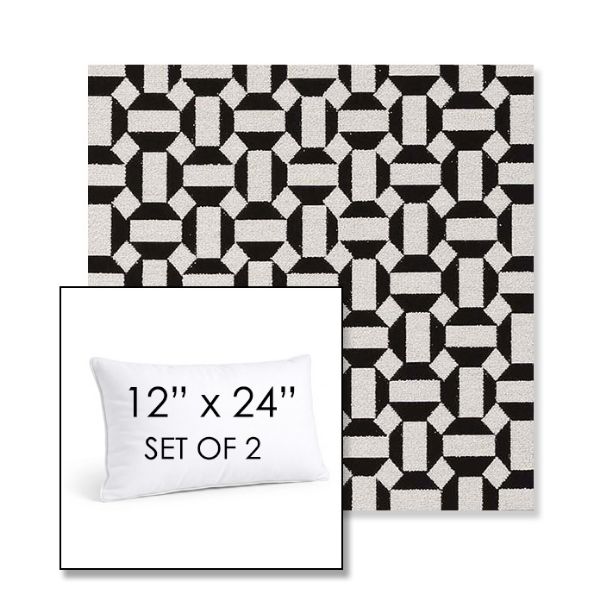 Picture of Hoopla Panda | Set of 2 | 12" X 24" Sunbrella Outdoor Throw Pillows with Premium Inserts