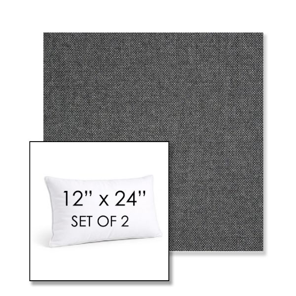 Picture of Idol Slate | Set of 2 | 12" X 24" Sunbrella Outdoor Throw Pillows with Premium Inserts