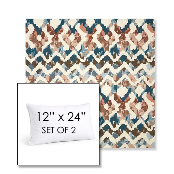 Picture of Inga Boho | Set of 2 | 12" X 24" Sunbrella Outdoor Throw Pillows with Premium Inserts