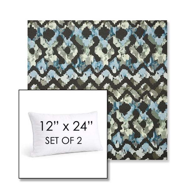 Picture of Inga Green Tea | Set of 2 | 12" X 24" Sunbrella Outdoor Throw Pillows with Premium Inserts