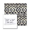 Picture of Inga Midnight | Set of 2 | 12" X 24" Sunbrella Outdoor Throw Pillows with Premium Inserts