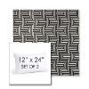 Picture of Key Figure Onyx | Set of 2 | 12" X 24" Sunbrella Outdoor Throw Pillows with Premium Inserts