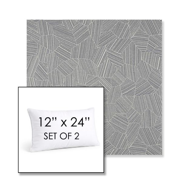 Picture of Leaf Structure Slate | Set of 2 | 12" X 24" Sunbrella Outdoor Throw Pillows with Premium Inserts