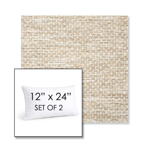 Picture of Litchfield Sand | Set of 2 | 12" X 24" Sunbrella Outdoor Throw Pillows with Premium Inserts