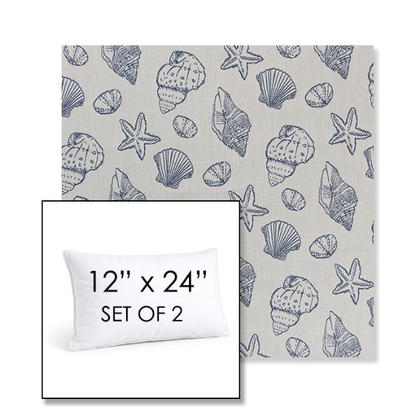 Picture of Nantucket Atlantis | Set of 2 | 12" X 24" Sunbrella Outdoor Throw Pillows with Premium Inserts