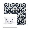 Picture of Patra Indigo | Set of 2 | 12" X 24" Sunbrella Outdoor Throw Pillows with Premium Inserts