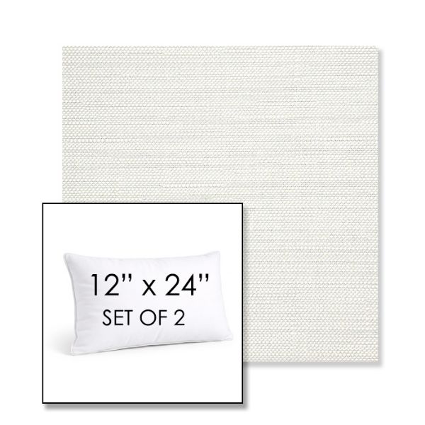Picture of Piazza Cloud | Set of 2 | 12" X 24" Sunbrella Outdoor Throw Pillows with Premium Inserts