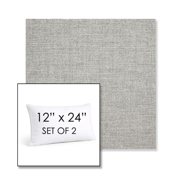 Picture of Piazza Pebble | Set of 2 | 12" X 24" Sunbrella Outdoor Throw Pillows with Premium Inserts