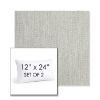 Picture of Pique Gravel | Set of 2 | 12" X 24" Sunbrella Outdoor Throw Pillows with Premium Inserts