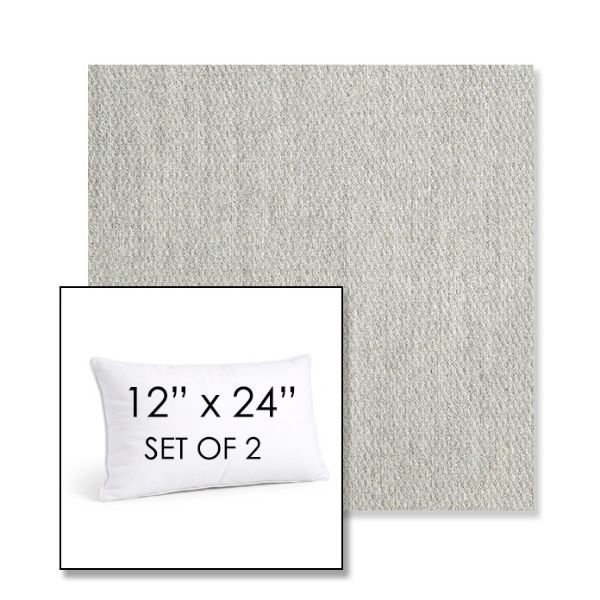 Picture of Pique Gravel | Set of 2 | 12" X 24" Sunbrella Outdoor Throw Pillows with Premium Inserts