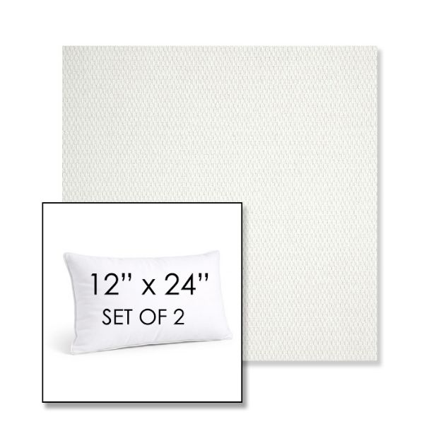 Picture of Pique Salt | Set of 2 | 12" X 24" Sunbrella Outdoor Throw Pillows with Premium Inserts