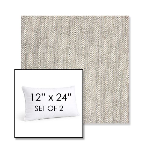 Picture of Posh Pebble | Set of 2 | 12" X 24" Sunbrella Outdoor Throw Pillows with Premium Inserts
