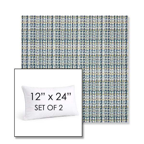 Picture of Principle Lagoon | Set of 2 | 12" X 24" Sunbrella Outdoor Throw Pillows with Premium Inserts
