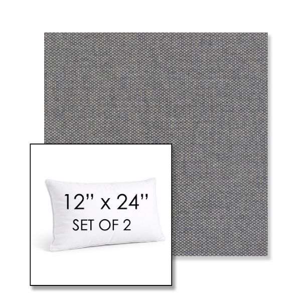 Picture of Proof Slate | Set of 2 | 12" X 24" Sunbrella Outdoor Throw Pillows with Premium Inserts