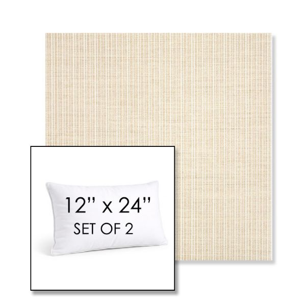Picture of Proven Flax | Set of 2 | 12" X 24" Sunbrella Outdoor Throw Pillows with Premium Inserts