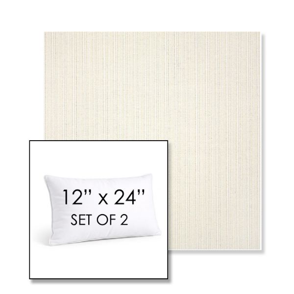 Picture of Proven Ivory | Set of 2 | 12" X 24" Sunbrella Outdoor Throw Pillows with Premium Inserts