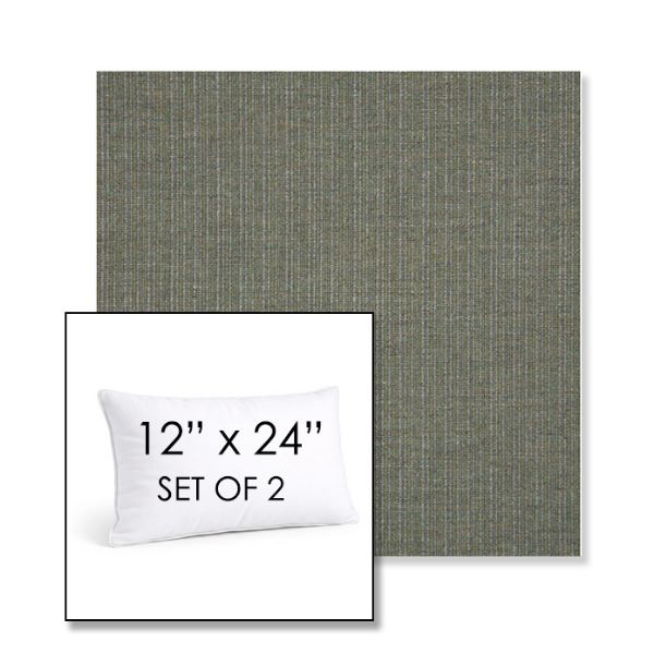 Picture of Proven Olive | Set of 2 | 12" X 24" Sunbrella Outdoor Throw Pillows with Premium Inserts