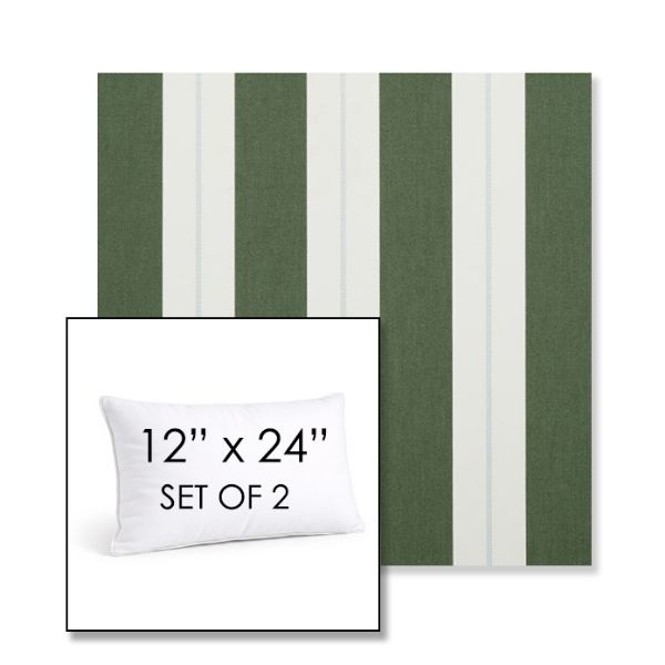 Picture of Relate Ivy | Set of 2 | 12" X 24" Sunbrella Outdoor Throw Pillows with Premium Inserts