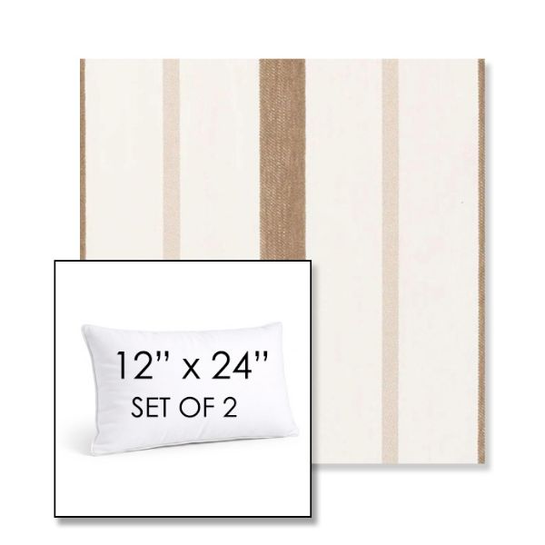 Picture of Revival Sand | Set of 2 | 12" X 24" Sunbrella Outdoor Throw Pillows with Premium Inserts