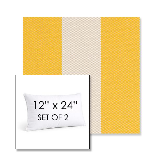 Picture of Rothko Lemonade | Set of 2 | 12" X 24" Sunbrella Outdoor Throw Pillows with Premium Inserts