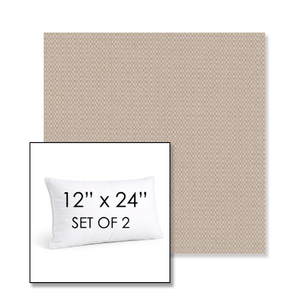 Picture of Shelter Linen | Set of 2 | 12" X 24" Sunbrella Outdoor Throw Pillows with Premium Inserts