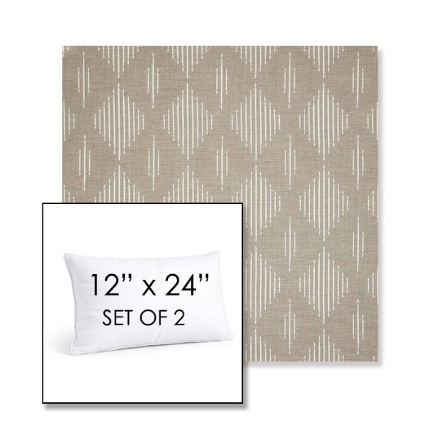 Picture of Spinner Diamond Pebble | Set of 2 | 12" X 24" Sunbrella Outdoor Throw Pillows with Premium Inserts