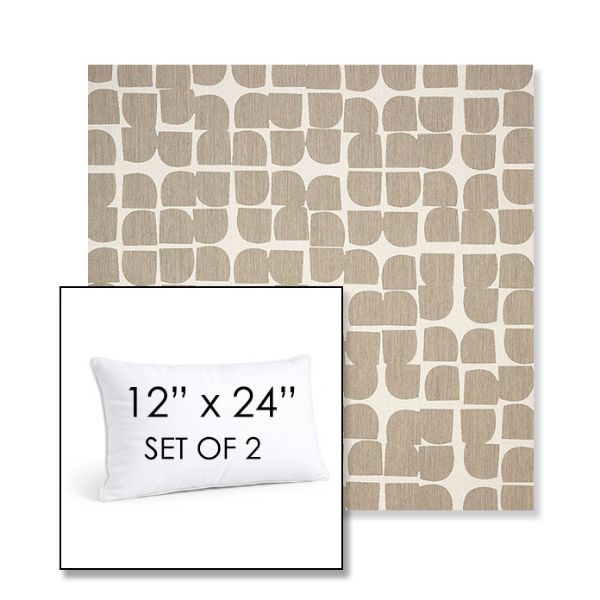 Picture of Toggle Driftwood | Set of 2 | 12" X 24" Sunbrella Outdoor Throw Pillows with Premium Inserts