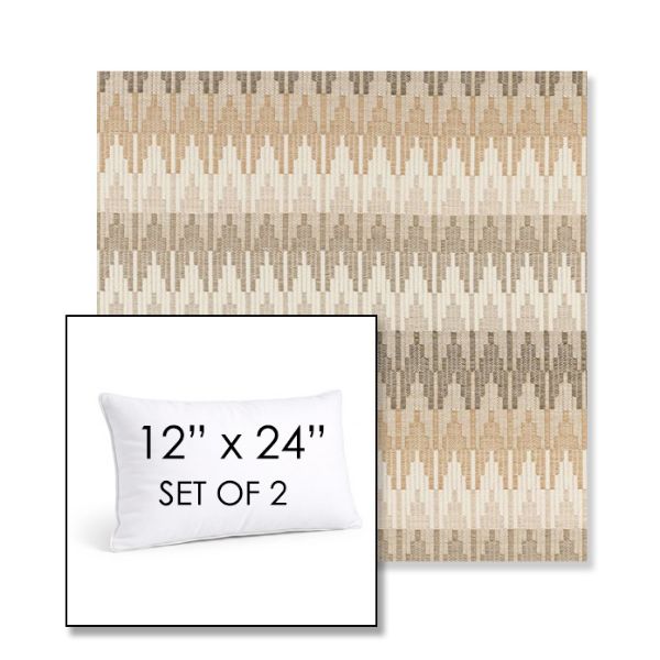 Picture of Valley Dune | Set of 2 | 12" X 24" Sunbrella Outdoor Throw Pillows with Premium Inserts