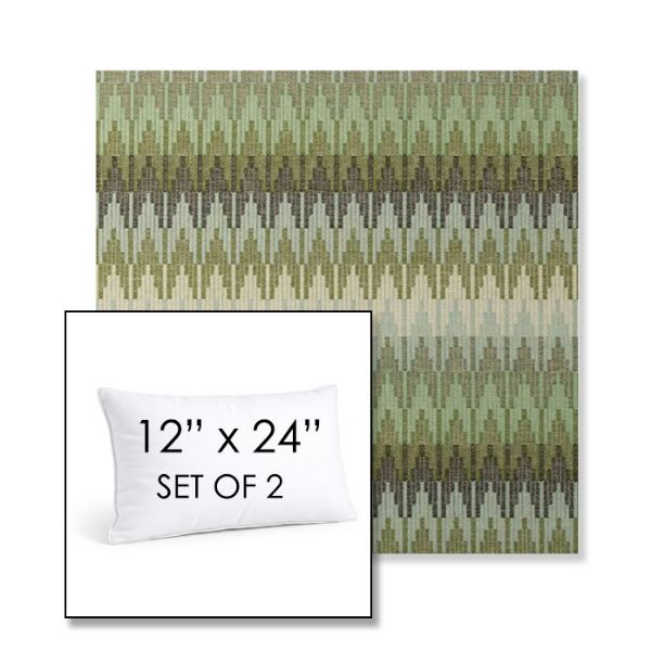 Picture of Valley Herbal | Set of 2 | 12" X 24" Sunbrella Outdoor Throw Pillows with Premium Inserts