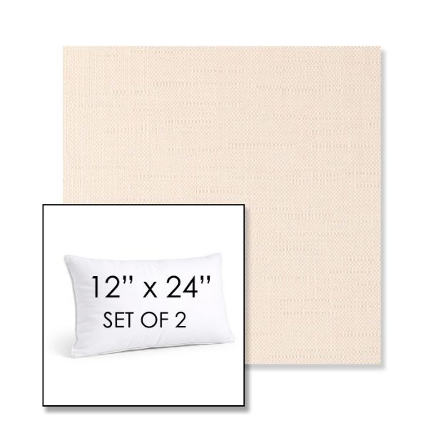 Picture of Willa Cream | Set of 2 | 12" X 24" Sunbrella Outdoor Throw Pillows with Premium Inserts