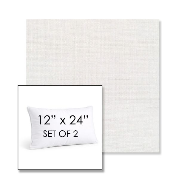Picture of Willa Snow | Set of 2 | 12" X 24" Sunbrella Outdoor Throw Pillows with Premium Inserts